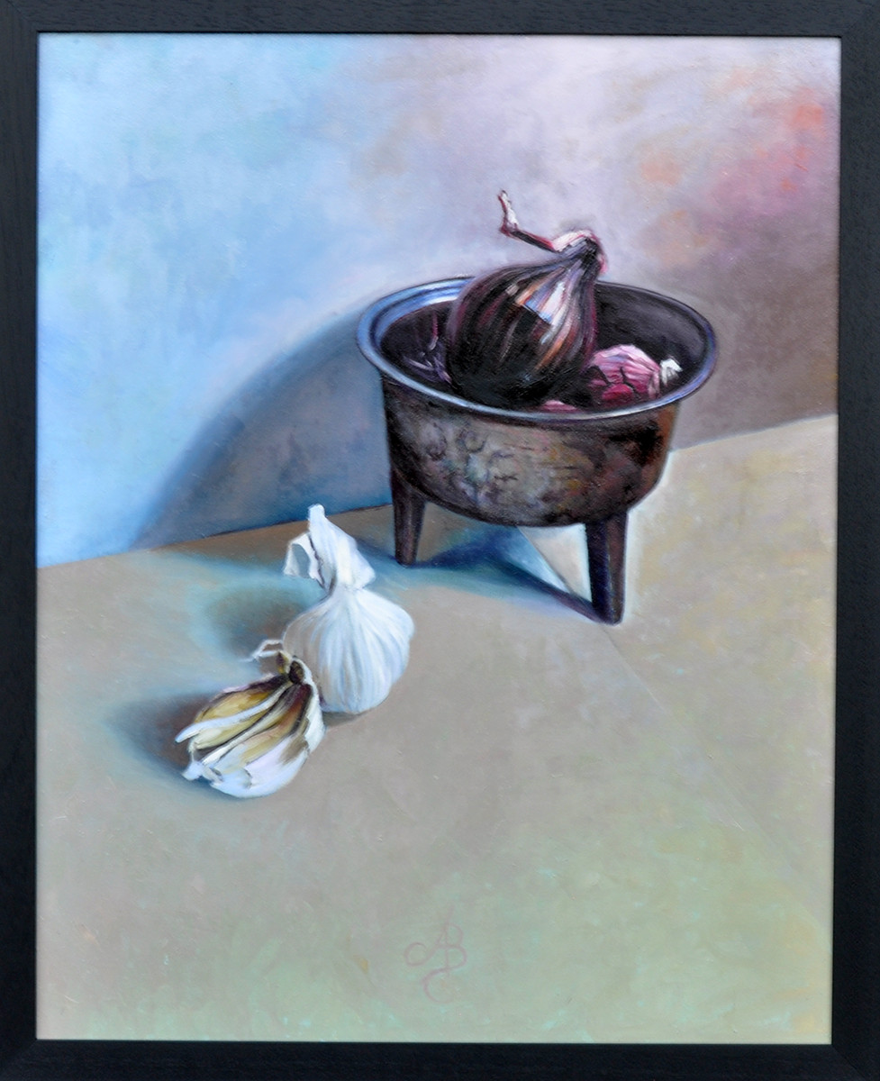 Bert van der Meer + Stilleven met knoflook en ui